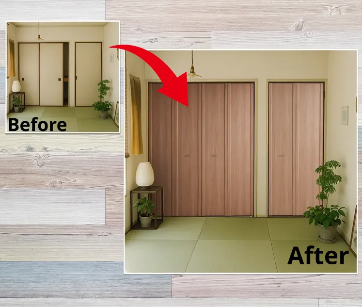 “枠そのまま”でクローゼット扉を交換｜簡単にできる後付けリフォーム術