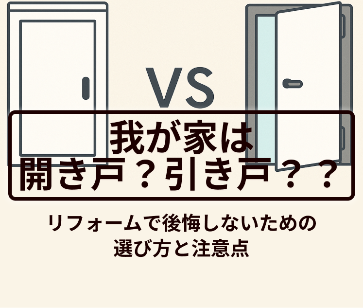 開き戸？引き戸？リフォームで後悔しないための選び方と注意点