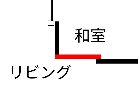 リビング+和室を上から見た図