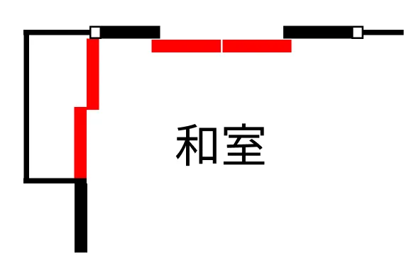 和室を上からみた図