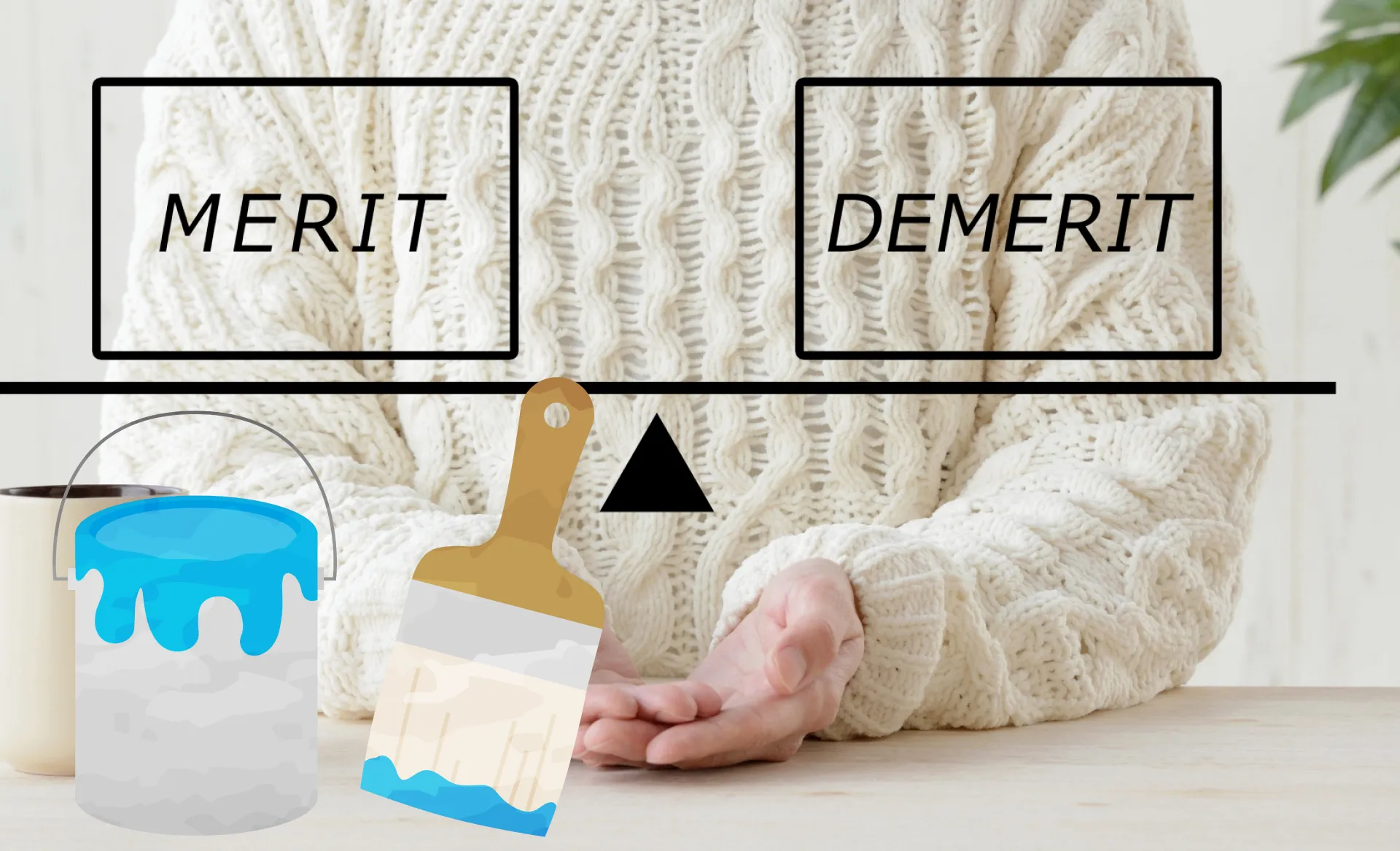 室内で壁やドアをDIY塗装している作業イメージ