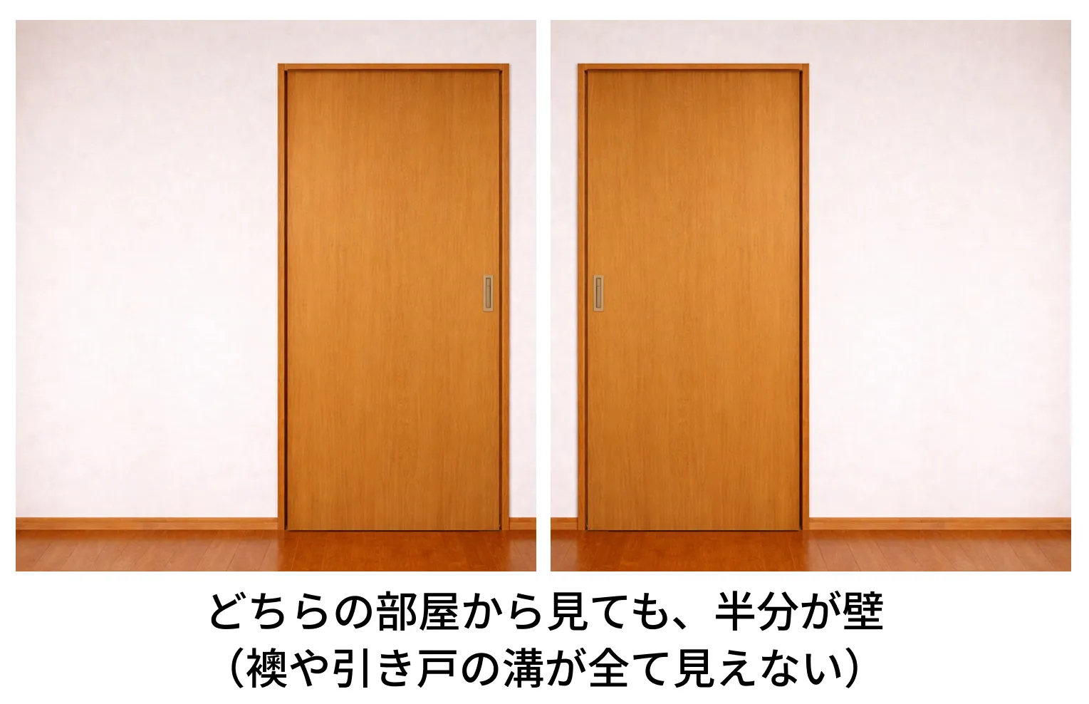 壁の中に引き込まれる引き戸構造の特殊なケース