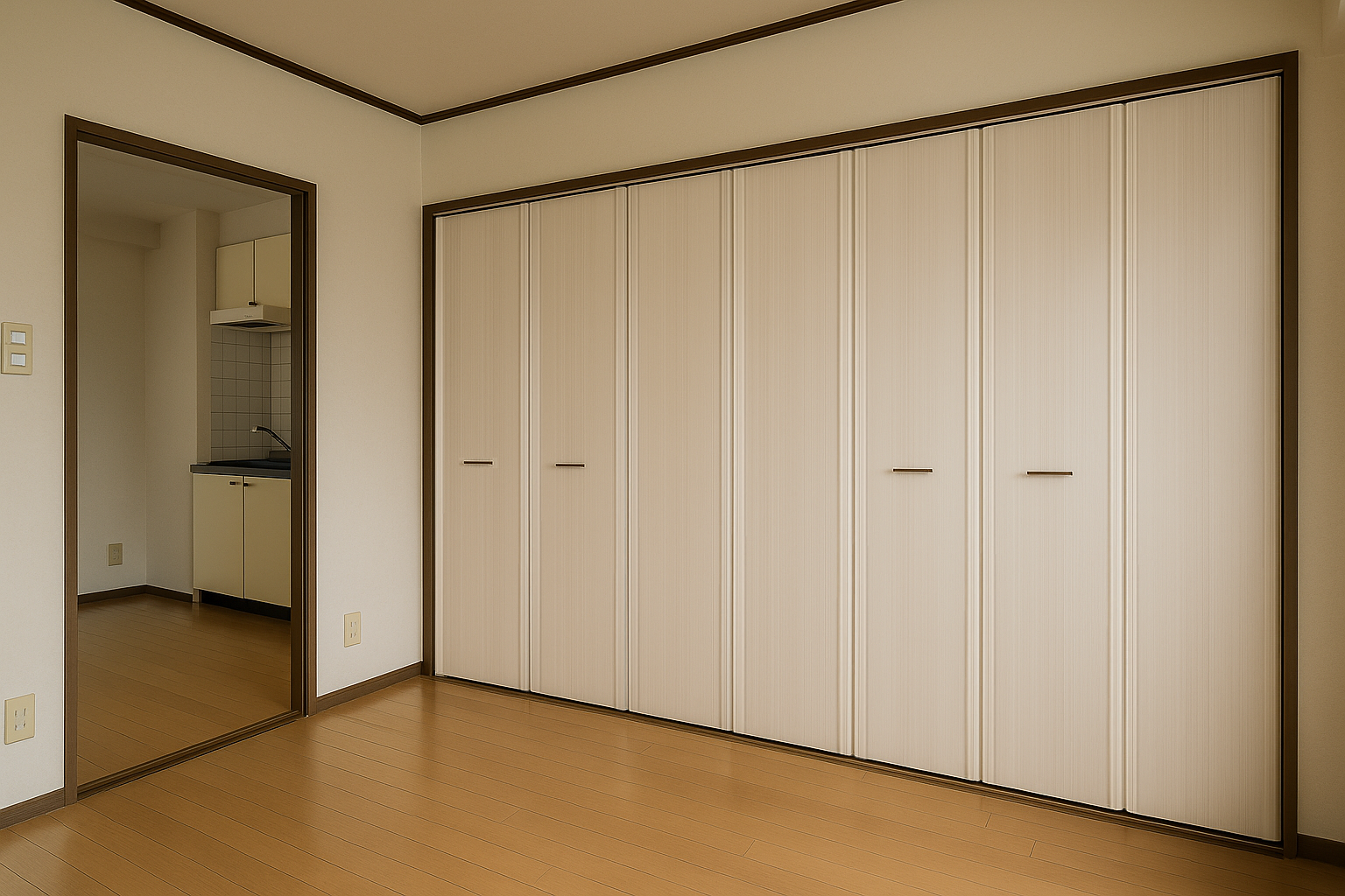 押入リフォームクローゼット - 折れ戸タイプ