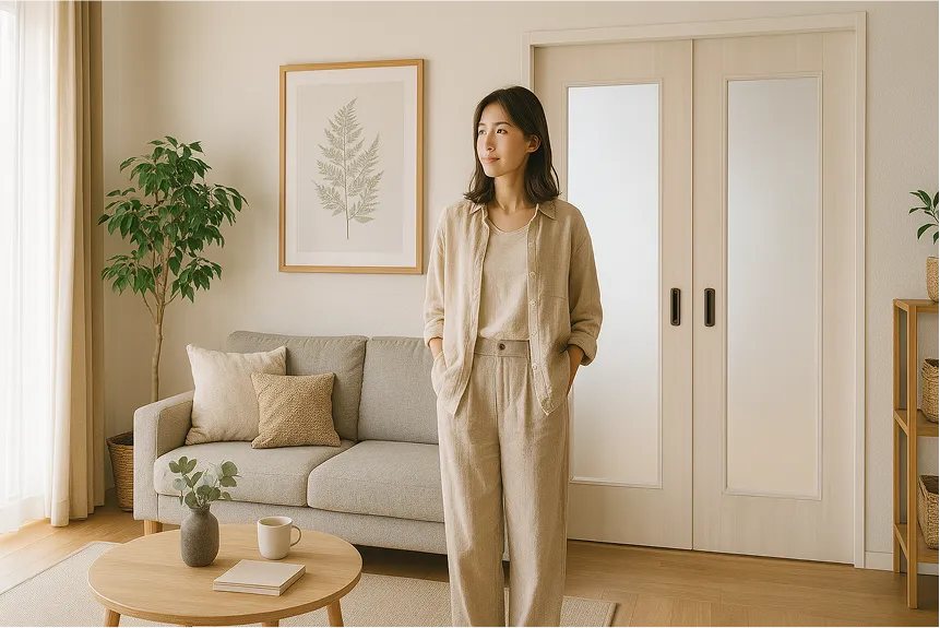 ふすまリフォームドアを設置した部屋画像